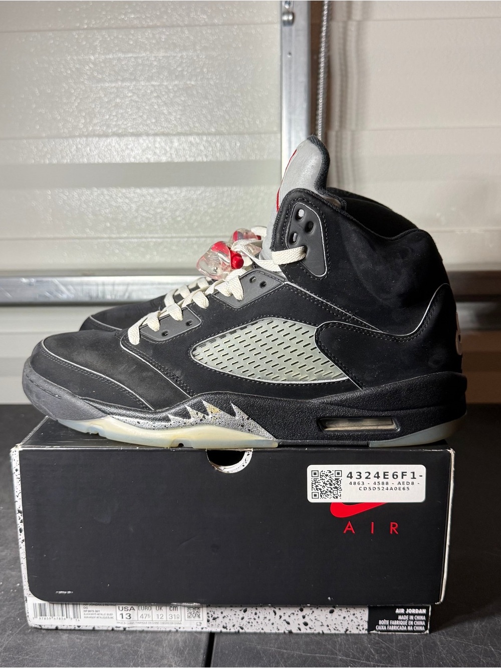 Size 13 - Air Jordan 5 Black Metallic Reimagined